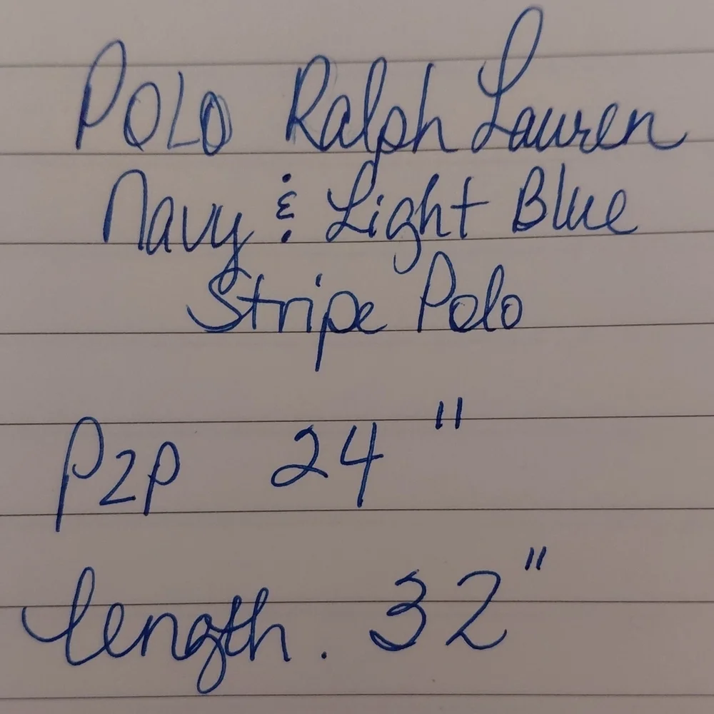 Polo Ralph Lauren Navy Striped Polo Shirt